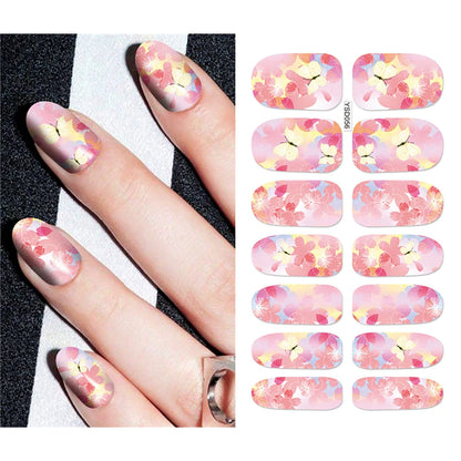 Nail Stickers Water Nail Decal Flower Leaf Tree Sticker Sliders Manicure Accessories Watermark Nail Sticker Nail Art Decoration