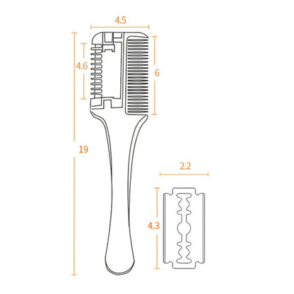 1pc Hair Cutting Comb Hair Brushes with Razor Blades Hair Trimmer Cutting Thinning Tools Barbershop Hair Salon Styling Tool Comb